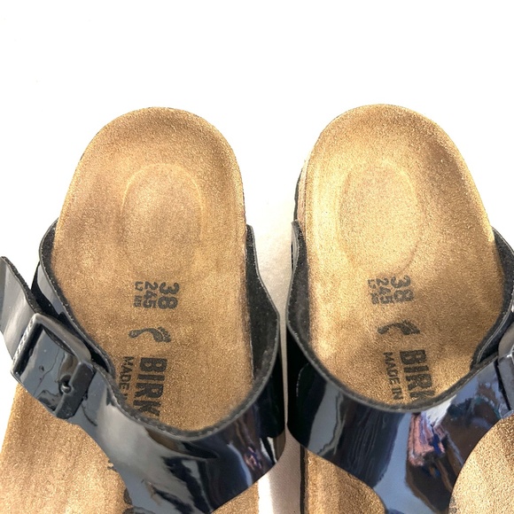🌻😎 Birkenstock Gizeh Black Size 38/7-7.5 - Picture 3 of 5
